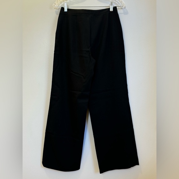 Y2K Ann Taylor 100% wool fully lined wide leg flat front pants. Black size 2 - Picture 5 of 5
